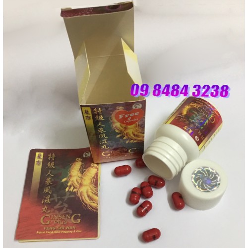 GINSENG PLUS FENG SHI WAN Trị đau nhức xương khớp do phong thấp, viêm khớp, gout ...